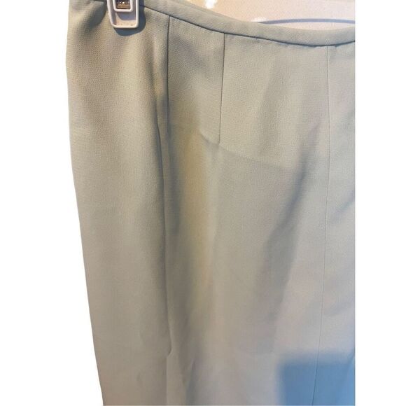 Unbranded Pastel Green Fully Lined Straight Midi Chaffon Like Skirt Size Large ( - Picture 3 of 4